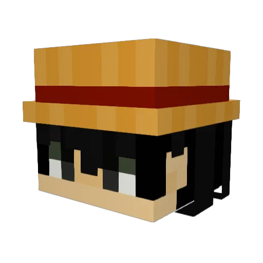 Ugoxx Minecraft avatar head, 3D render