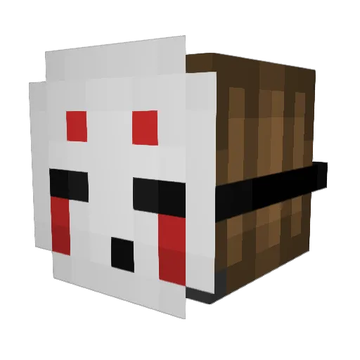 UhClown Minecraft avatar head, 3D render