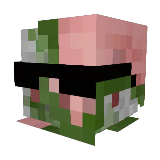UhMaw Minecraft avatar head, 3D render