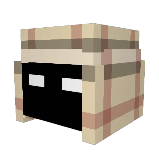 UhScare Minecraft avatar head, 3D render