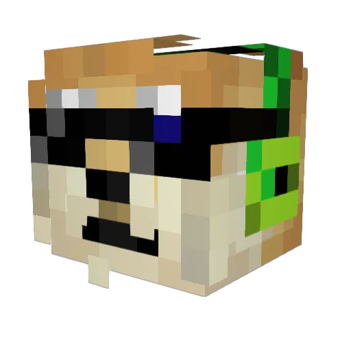 UhgDuh Minecraft avatar head, 3D render
