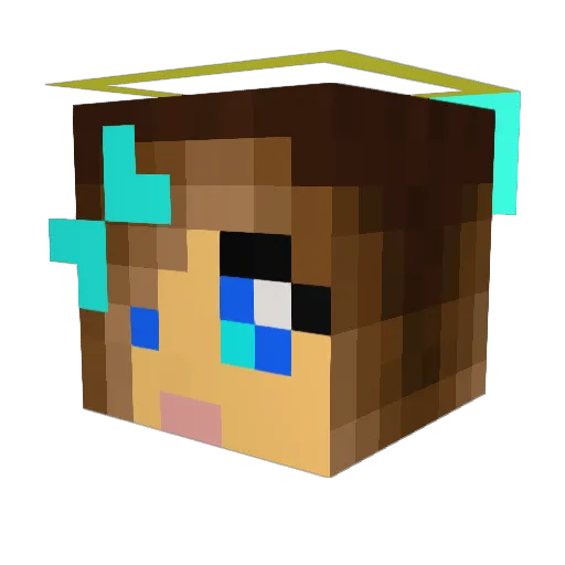 UhhGiggles Minecraft avatar head, 3D render