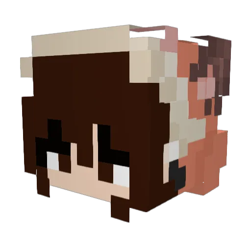Uhhhwho Minecraft avatar head, 3D render