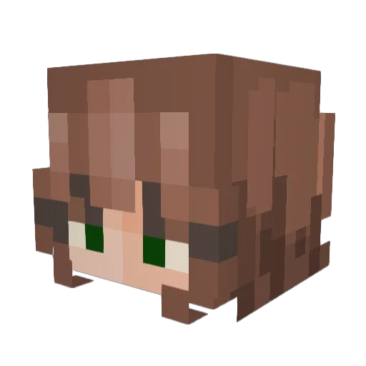 Uhltra Minecraft avatar head, 3D render