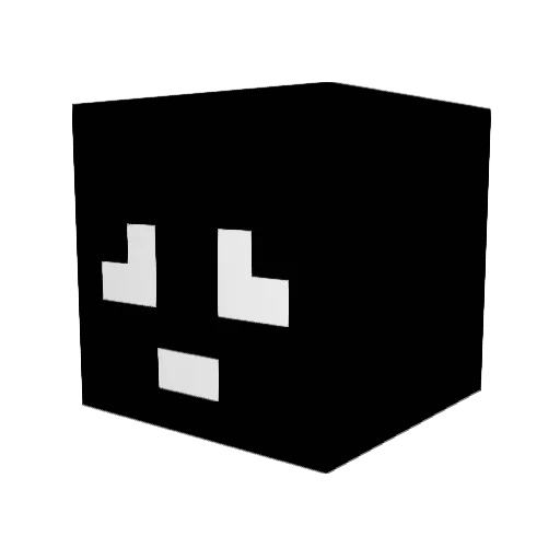 Uhown Minecraft avatar head, 3D render