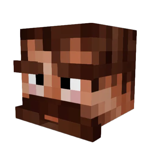 Uhtred13 Minecraft avatar head, 3D render