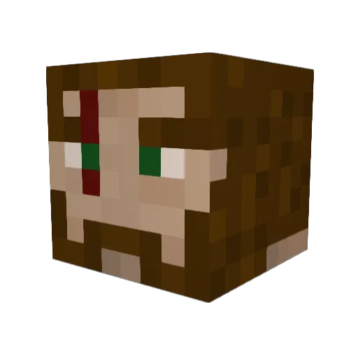 Uhu13 Minecraft avatar head, 3D render