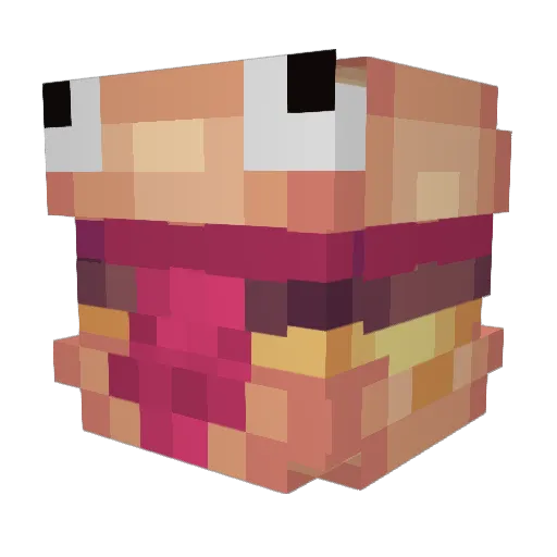 Uhxul Minecraft avatar head, 3D render