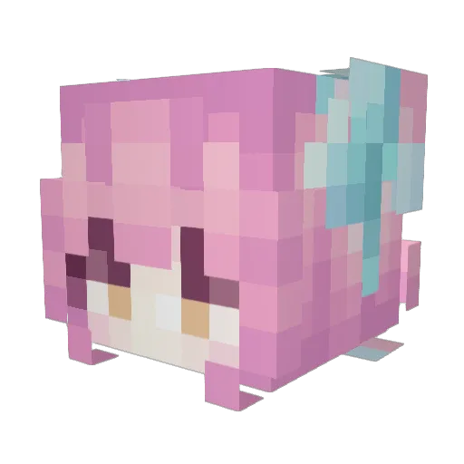 UiTu Minecraft avatar head, 3D render