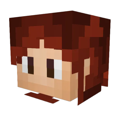 Uialion Minecraft avatar head, 3D render