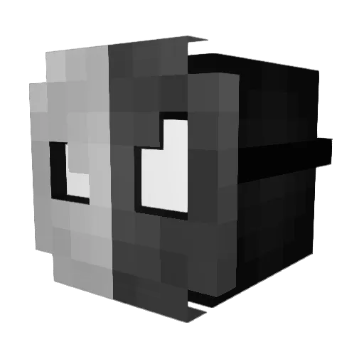 Uijo Minecraft avatar head, 3D render