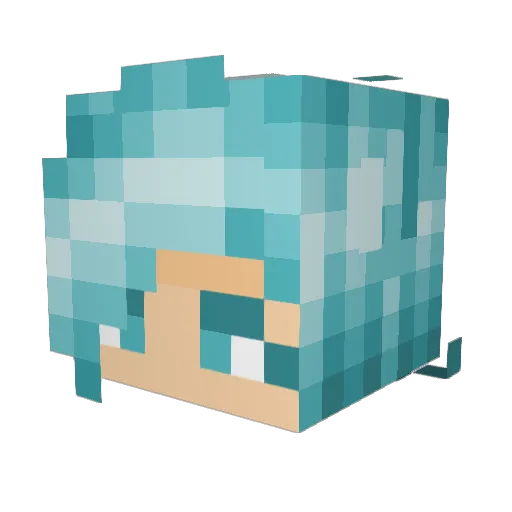 UinenS Minecraft avatar head, 3D render