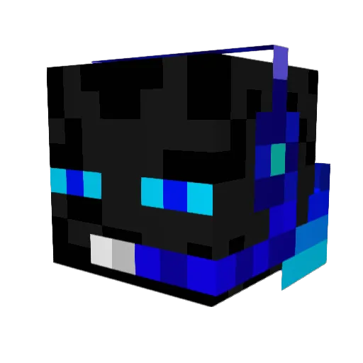 Uino_Chip Minecraft avatar head, 3D render