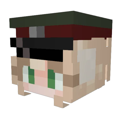 Uipab Minecraft avatar head, 3D render
