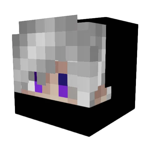 Uippa Minecraft avatar head, 3D render