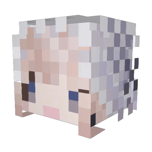 Uiro_S2 Minecraft avatar head, 3D render