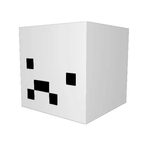 Uitzicht Minecraft avatar head, 3D render