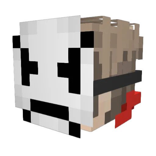 Ujinix Minecraft avatar head, 3D render