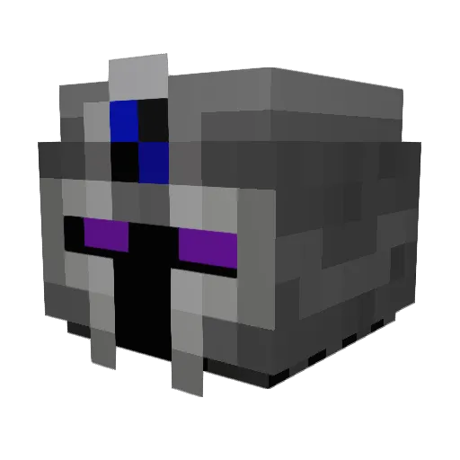 Ujix Minecraft avatar head, 3D render