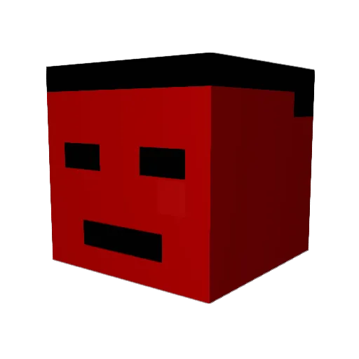 Ujori Minecraft avatar head, 3D render