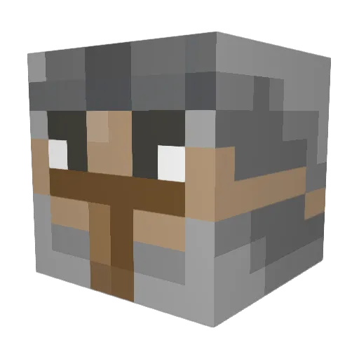 Ukalaaka Minecraft avatar head, 3D render