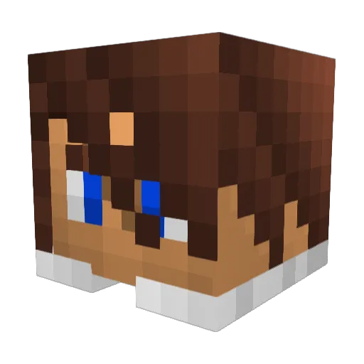 Ukeiz Minecraft avatar head, 3D render