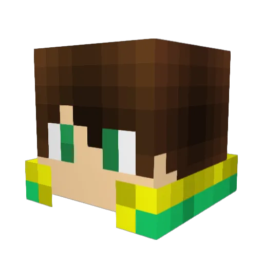 Ukeru Minecraft avatar head, 3D render