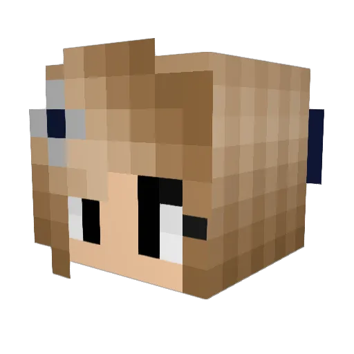 UkieGirl10 Minecraft avatar head, 3D render