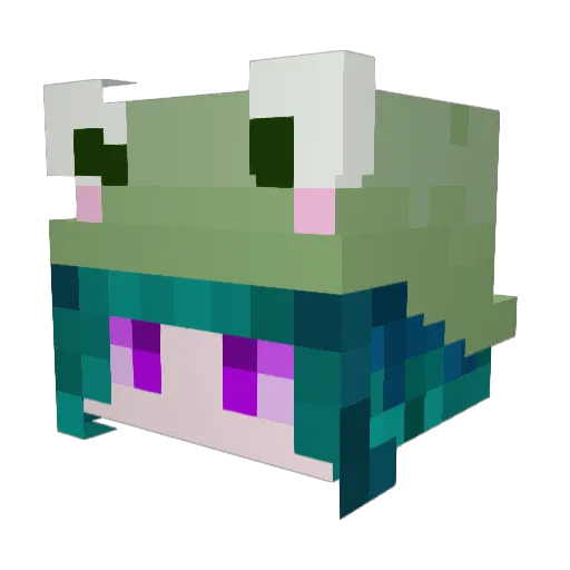 Ukiera Minecraft avatar head, 3D render
