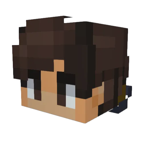Ukioo Minecraft avatar head, 3D render