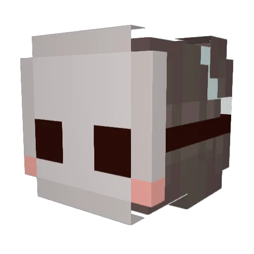 Ukkie Minecraft avatar head, 3D render