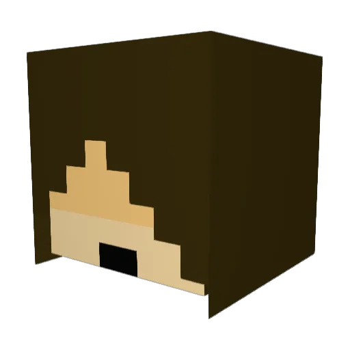 Uknowyourbored Minecraft avatar head, 3D render