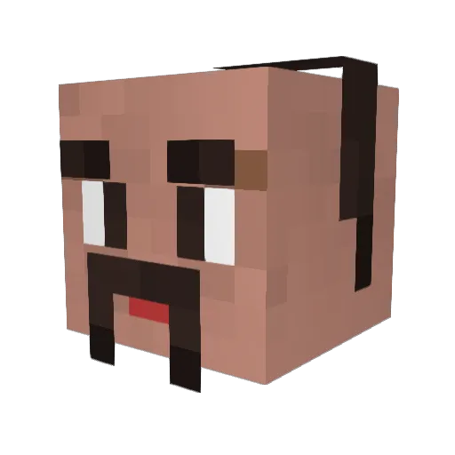 Ukraine_ Minecraft avatar head, 3D render