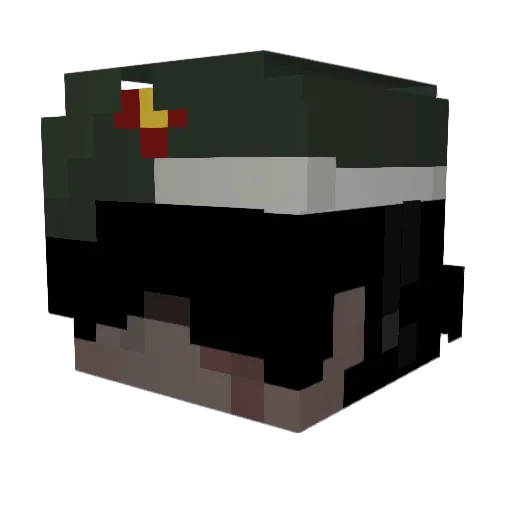 Ukrainian_ Minecraft avatar head, 3D render