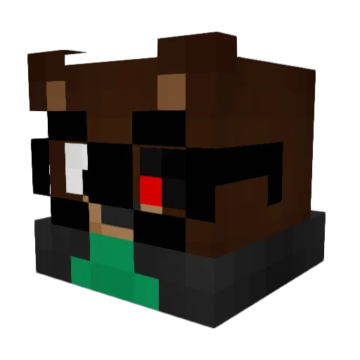 Ukrooo Minecraft avatar head, 3D render