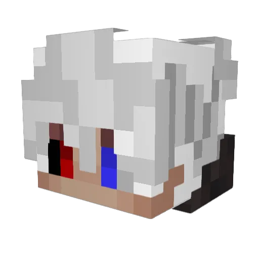 Ukryal Minecraft avatar head, 3D render