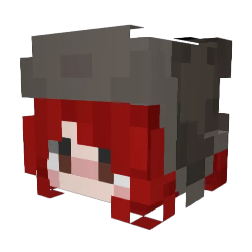 Uku13le Minecraft avatar head, 3D render