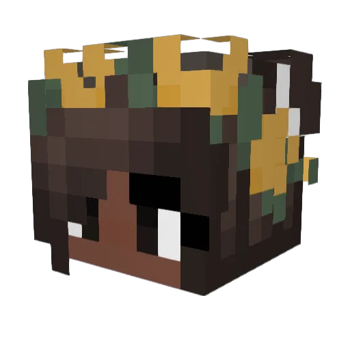 Uku2 Minecraft avatar head, 3D render