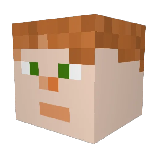 Ukukene Minecraft avatar head, 3D render
