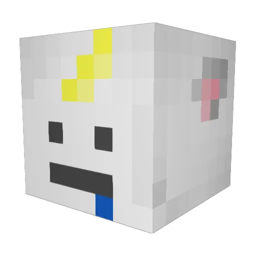 Ukulele2007 Minecraft avatar head, 3D render