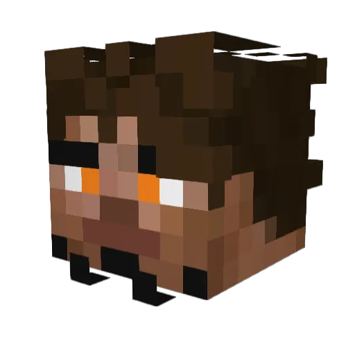 UkumariZ Minecraft avatar head, 3D render