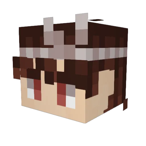 Uky0 Minecraft avatar head, 3D render