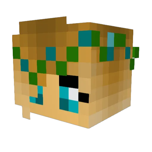 Ukyakami Minecraft avatar head, 3D render