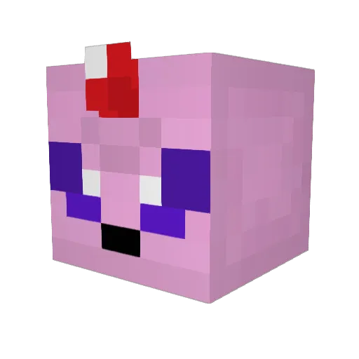 Ulash Minecraft avatar head, 3D render