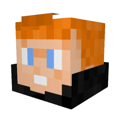 Ulci Minecraft avatar head, 3D render