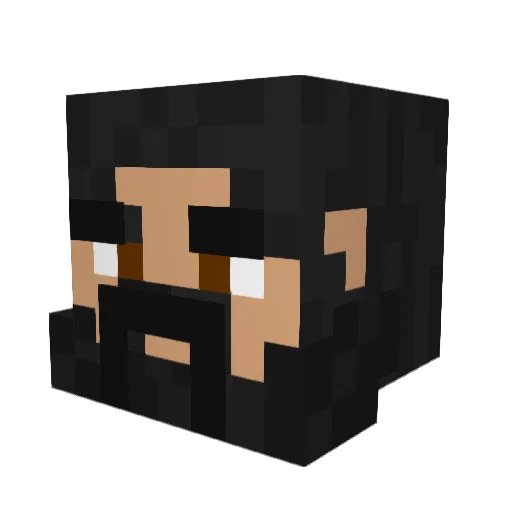 Uldakh Minecraft avatar head, 3D render