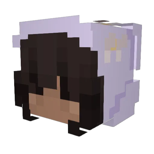Ulfii Minecraft avatar head, 3D render