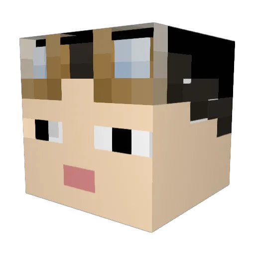 Ulfinger Minecraft avatar head, 3D render