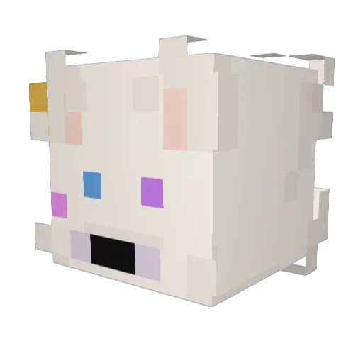 UlfrDoggo Minecraft avatar head, 3D render