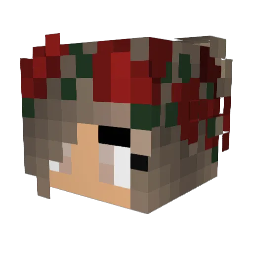 Ulfriede Minecraft avatar head, 3D render